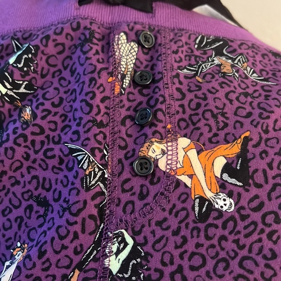 Torrid Halloween sleep leggings 1X 14/16 plus size NWT purple leopard - Picture 3 of 10